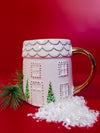 Gold House Mug in Christmas Tree