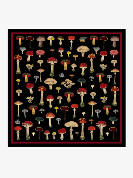 Vintage Mushroom Silk Bandana