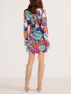 Lottie Wrap Dress in Abstract Floral