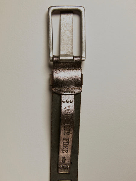 WTF Metallic Jona Belt in Silver Metallic