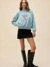 Kiss My Aspen Shrunken Raglan Sweatshirt in Ethereal Blue