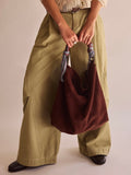 Suzie Suede Slouch Tote in Espresso