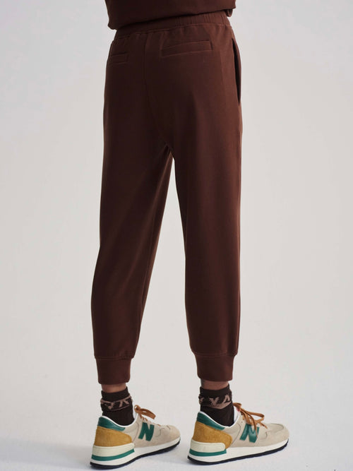 Brushed Rib Slim Cuff Pant 25 in Dark Walnut