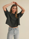 Lovely Linen Tee in Black