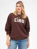 Oversized Sweatshirt in Chocolate Block Ciao