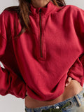Celeste Quarter Zip in Salsa