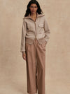 Ablett Jacquard Knit Jacket in Taupe