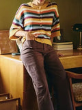 Maple Street Stripe Cardigan in Mustard