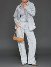 Studded Denim Shirt Jacket in Fjord Wash