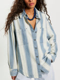 Crossroads Stripe Shirt in Indigo Combo