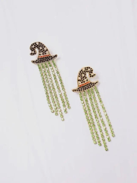 Summer Flower Earrings in Green