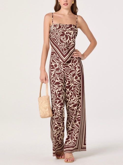 Eva Pants in Brown Tropical