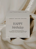 Happy Birthday Boxed Ribbed Glass Candle