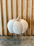 Sherpa Pumpkin Pillow in Cream