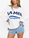 Settle In Sweater in La Mer Graphic Knit