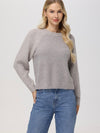 Mckenzie Removable Collar Pullover in Taupe Heather