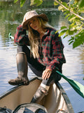 Leona Sherpa Jacket in Pine Hollow Plaid