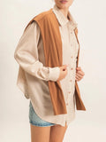 Soften Your Shoulders Button Up in Camel