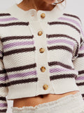 Lila Stripe Cardi in Ivory Combo