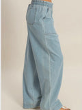 So Soft Drawstring Pants in Light Blue