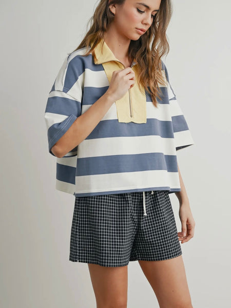 So Striped Polo Shirt in Blue