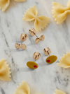 Pasta Girl Stud Earrings Set of 2
