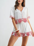 Shell Yes Top in White & Red