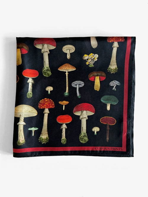 Vintage Mushroom Silk Bandana