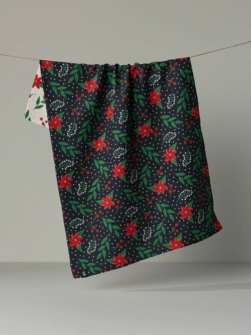 Winter Bloom Luxe Kitchen Towel