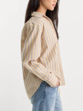 The Poplin Easy Shirt in Dune Stripe