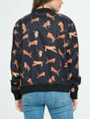 Satin Safari Bomber Jacket in Black