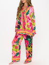 Sleep In PJ Set in Hot Tropic Nights Silky