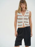 Lou Knit Vest in Sedona Stripe