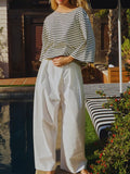 Dockside Striped Tee in Black & White
