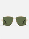 Level Out Sunnies in Gold & Green Polarized
