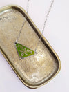 Repurposed Triangle Necklace in Avocado