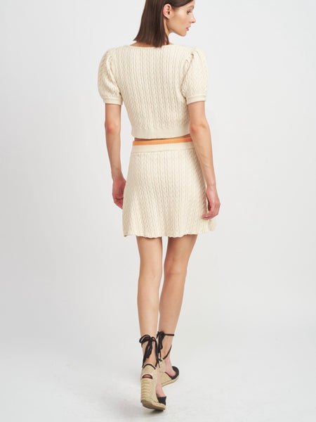 Jodi Sweater Skirt in Ivory