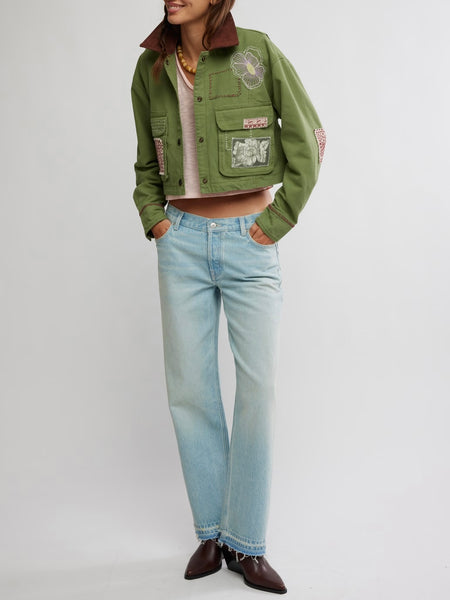 Martha Workwear Appliques in Callisto Green