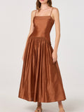 Ovina Dress in Spice Brown