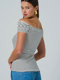 Show Your Stripes Top in Black & White