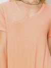 Easy V Midi Dress in Creamy Peach