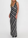 Mira Dress in Onyx Stripe