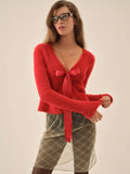 Tayla Knit Cardigan in Red