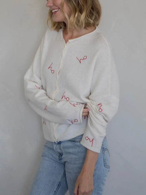 Piper Cardigan in Holiday Cream