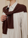 A Perfect Pair Twofer Top in Cream & Brown