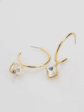Skylar Hoops in Crystal