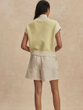Fowley Knit Top in Snow White & Limeade