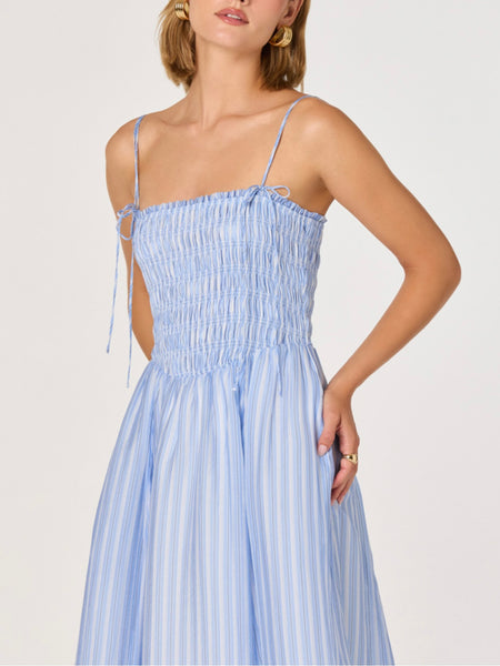 Lahela Dress in Blue Stripe