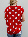 Off The Bench Sweater in Red & White