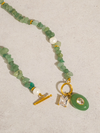 Cercey Stone Charm Necklace in Green